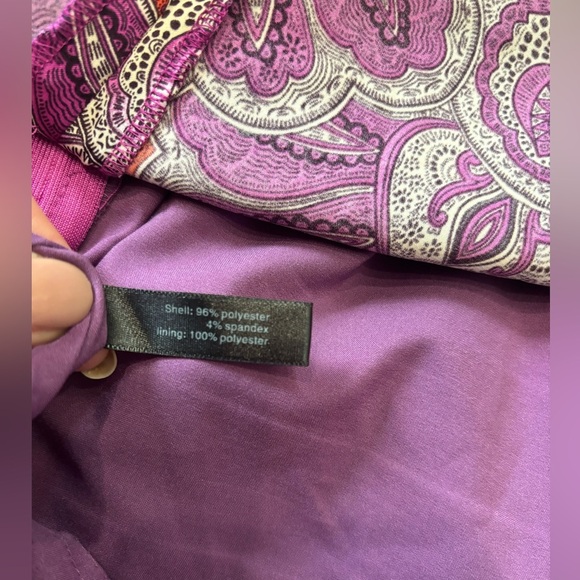 The Limited Purple Paisley Boho Short Sleeve Dress Womens medium - Picture 3 of 9